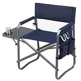 Picnic at Ascot Folding Director's Chair with Table, Navy