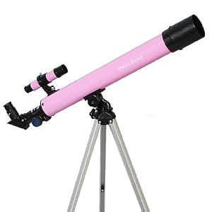 Pink TwinStar AstroMark 50mm 75x Power Refractor Telescope by 