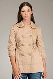 Juicy Couture - Juicy Couture Camel Skirted Trench Coat