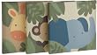 Kids Line Jungle 123 Canvas Wall Art 3 Piece, Brown