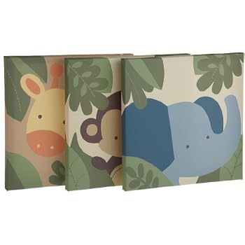 Set A Shopping Price Drop Alert For Kids Line Jungle 123 Canvas Wall Art 3 Piece, Brown