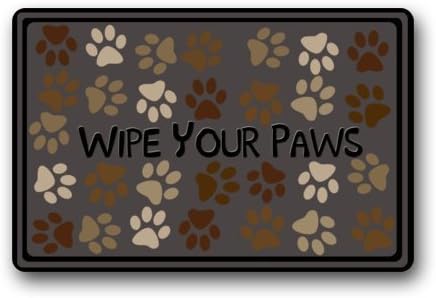Tommy GTA Wipe Your Paws High Quality Durable Home Decorative Doormat Non-woven Top Fabric 23.6"(L) x 15.7"(W)
