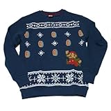 スーパーマリオ コイン＆ジャンピングマリオ スウェット Lサイズ [並行輸入品]