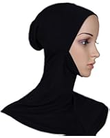 Edal Headwear Full Cover Underscarf Ninja Inner Neck Chest Plain Hat Cap Bonnet
