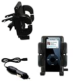 Apple Nano (2GB) Auto Vent Holder with Car Charger - Uses Gomadic TipExchange