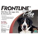 FRONTLINE PLUS Dog Flea & Tick Control 89-132 lbs Red 6 Month