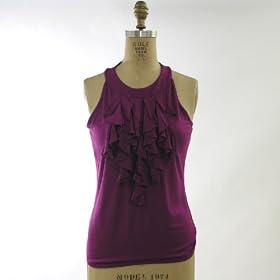 Buy August Silk Sleeveless Ruffle Tank 111845 by August Silk