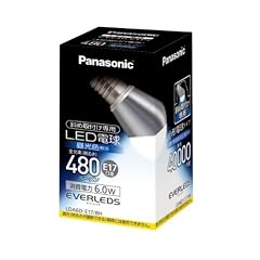 Panasonic EVERLEDS LED電球(密閉型器具対応・E17口金・小形電球斜め取付専用形・電球40W相当・480ルーメン・昼光色相当)LDA6DE17BH