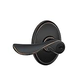 Schlage F51A CHP 716 WKF Wakefield Collection Champagne Keyed Entry Lever, Aged Bronze by Schlage Lo