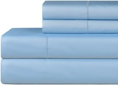 Celeste Home 610 Thread Count Pima Cotton Sheet Set, King, Spa Blue