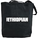 Canvas Tote Bag Black " True Ethiopian " Ethiopia Country