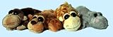 Plush Jungle Glove Puppets (Set of 4) Monkey, Lion, Giraffe, Hippo