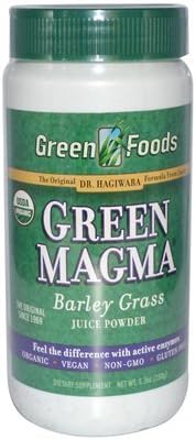 Pack of 6 x Green Foods Dr Hagiwara Green Magma Barley Grass Juice Powder - 5.3 oz by Green Magma