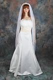 1 Tier Ivory Cathedral Length Pearl Beaded Trim Wedding Bridal Veil
