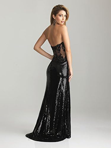 Tamm Dress Prom Dresses Formal Dresses Black Strapless Sequins Sexy Dress