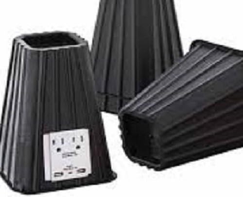 Easy Home Bed Risers with USB Ports &amp; Outlets (Set of 4)