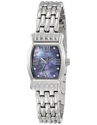 Lucien Piccard Womens LP-12384-01MOP Alca Black Mother-Of-Pearl Dial Stainless Steel Watch