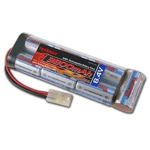 8.4V Tenergy 3800mAh Flat NiMH Battery Pack for AirSoft Rifles, RC Car, Hobbico Electristar plane... by Tenergy