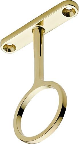 Sturdy Steel Center Closet Rod Support Bracket for standard 1-5/16" Diameter Closet Rods (3, Polished Brass)