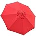 Yescom 8 Rib 10Ft Umbrella Replacement Cover Top Outdoor Canopy Market Deck Yard Patio Garden Sunshade, Red