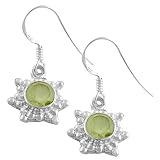 Fascinating Green Chalcedony 925 Sterling Silver Dangle Earrings