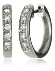 KC Designs "Charmed Life" Diamond 14k White Gold Mini Hoop Earrings