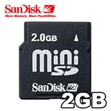 SanDisk - Flash memory card ( SD adapter included ) - 2 GB - miniSD
