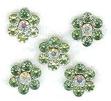 Two-Strand Chrysolite Green Swarovski Daisy Beads