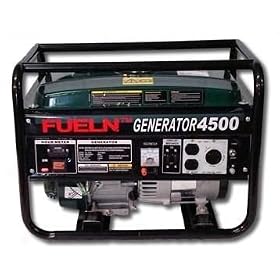 FUELN 6.5 HP portable gas generator, 4500 watt, camping, construction, gasoline, 4 stroke, 4500 watts