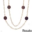Rosato! Made in Italy Elegant Necklace Made of 9K/375% of Pure Gold.Total item weight 33.5g