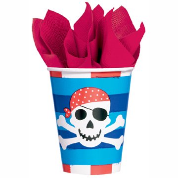 Becher 'Piraten Schätze', 8 Stk., 266 ml