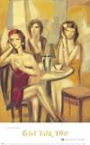 Girl Talk Two by Elya Dechino. Art Print Poster 17 inches width by 27 inches height. Highest Quality Art Poster Print