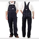 Round House Mens Classic Blues Denim - Button Fly - Overalls