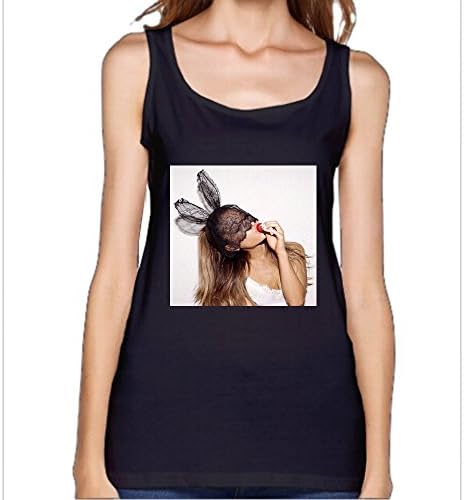Miaoshop Ariana Grande Bunny Ears Women Tank Top Black M