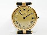 Vintage/Antique watch: Pre-owned Men’s Cartier Watch Vermeil Champagne Dial Swiss Quartz Movement 1990′s