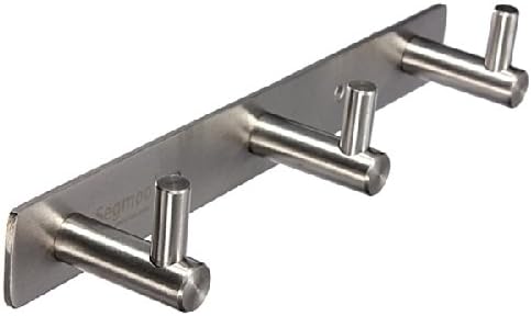 Stainless Steel 3 Hooks Bath Wall Hanger Rack.