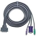 Keyboard / Video / Mouse (Kvm) Cable - 6 Pin Ps/2, Hd-15 (M) - Db-25 (M) - 10 Ft