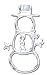 Jewelry : Snowman Solid Sterling Silver Pin