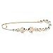 Tagoo Women's Safety Pin Brooch Rhinestone Sweater Hat Crystal Breastpin with Swan&Fox&Fish&Crown Design (Kiss Fish 3.14