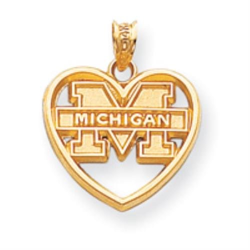 14k Gold Collegiate University of Michigan Pendant
