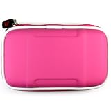 Assorted Colors - Hard Shell Nylon Carrying Case + Screen Protector - for Garmin Nuvi 4.3-Inch Vehicle GPS Navigator 710 750 755t 760 765t 770 785t 775t 850 (Garmin GPS Not Included), Magenta