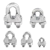 Stainless Steel Commercial Wire Rope Clip Cable Clamp - Choose from 5 Sizes - Type 316 SS by Safeland