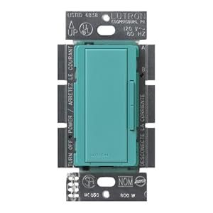 Lutron MSC-AD-TQ Maestro 600-Watt Accessory Dimmer Turquoise by 