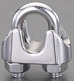 エスコ 4mmワイヤーロープクリップ(ステンレス製) EA638RZ-4