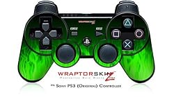 Sony PS3 Controller Skin - Fire Green