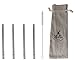 Short Safer Rounded End Stainless Steel Straws for Half Pint Mason Jars, Cocktails, Coffee Mugs, Small Glasses or Cups (4 Pack + Cleaning Brush + Bag)