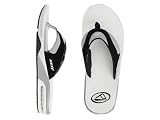 Reef Mens Fanning Thong Sandal,Grey/Black/Glow,8 M US