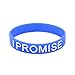 Generic I PROMISE Printed Silicone Wristband Blue Bracelet