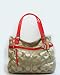 NEW AUTHENTIC COACH POPPY SIGNATURE GLAM HANDBAG TOTE (Lt. Khaki/Tangerine)