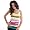 Calvin Klein Performance Women's Stripe Basket Weave Tank, Warm Combo, Small